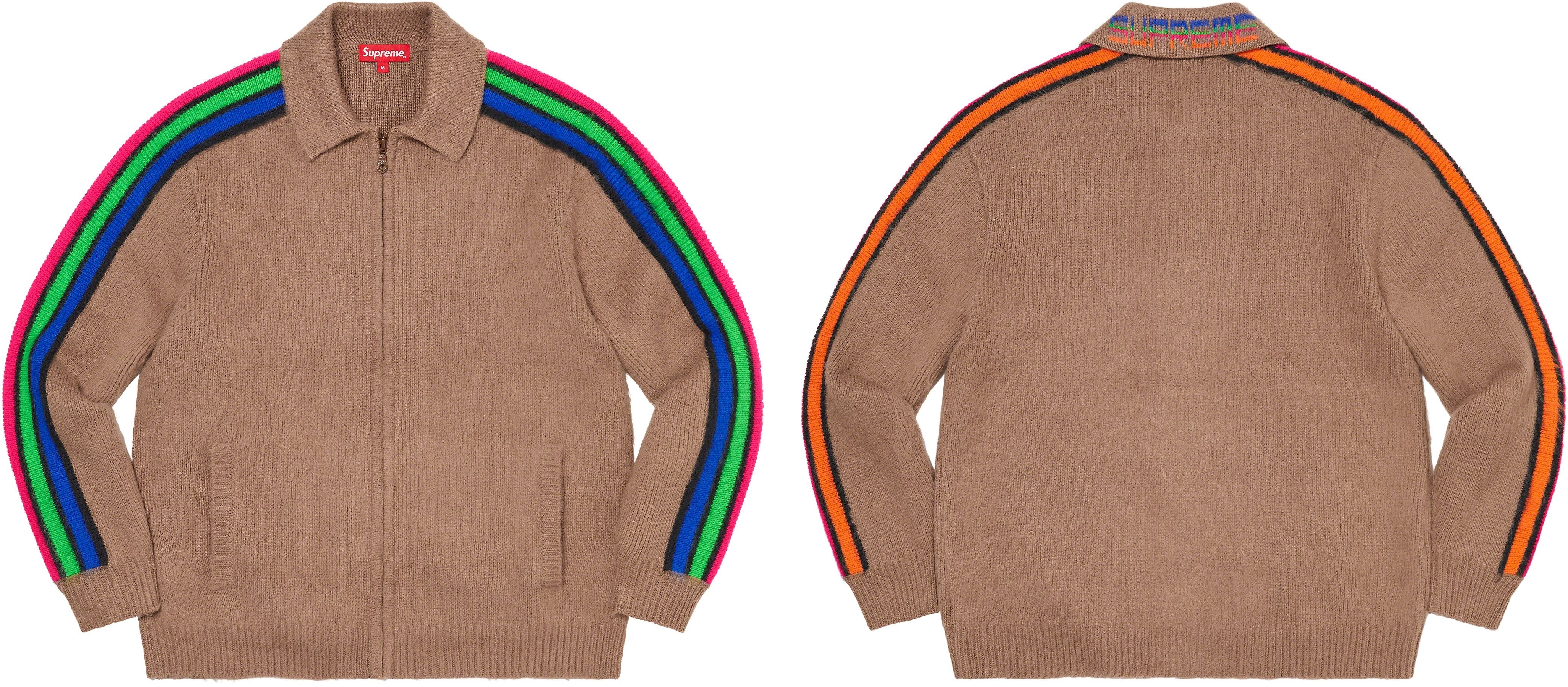 Sleeve Stripe Zip Up Sweater view 13